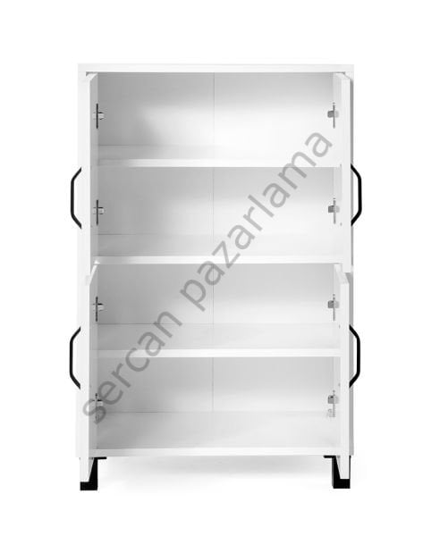 3147 - Mimoza Çok Amaçlı Dolap Dört Kapaklı - Beyaz