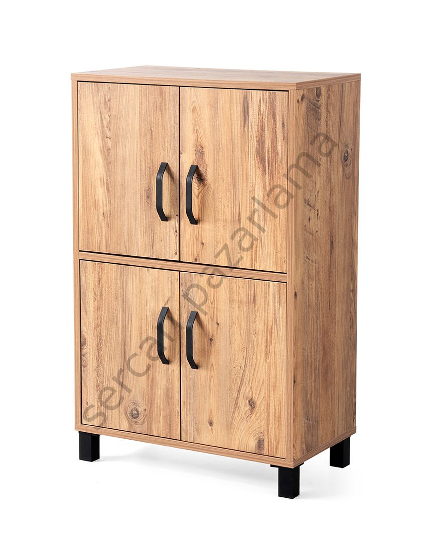 3148 - Mimoza Çok Amaçlı Dolap Dört Kapaklı - Çam