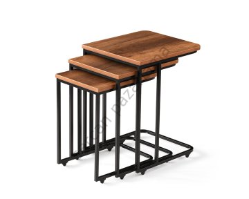 4294 - C Sehpa - Ceviz/Siyah