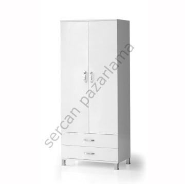 3221 - Buket İki Kapaklı Dolap - Beyaz