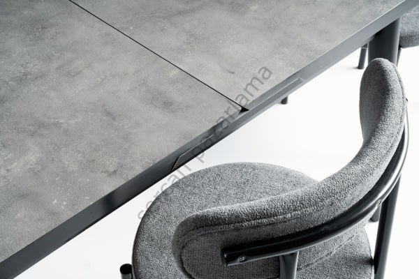 1317-2327 - Kelebek Masa Sandalye Takımı - Gri/Siyah