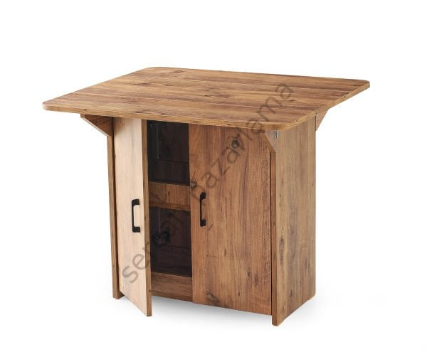 1327-2316 - İzmir Dolaplı Masa Sandalye Takımı - Çam