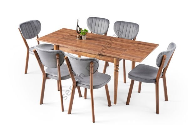 1165-2319 - Cunda Masa Sandalye Takımı - Ceviz