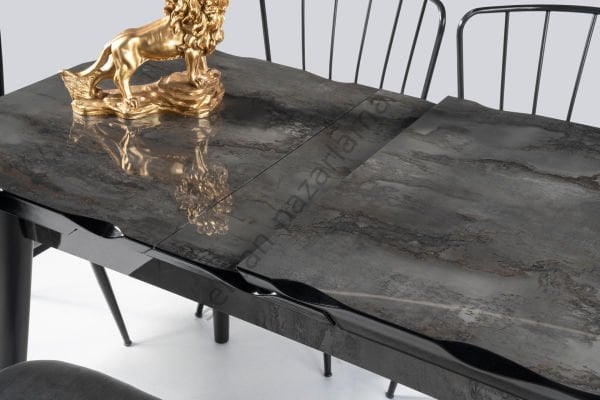 1292-2307-7535 - İkon Masa Takımı - H.Gloss Irony/Siyah