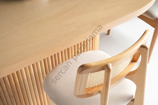 7131-2031-2037 - Asos Masa Sandalye Takımı - Kayın/Naturel