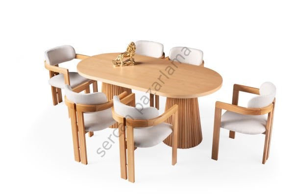 7136-2025 - Pelit Masa Sandalye Takımı - Kayın/Naturel