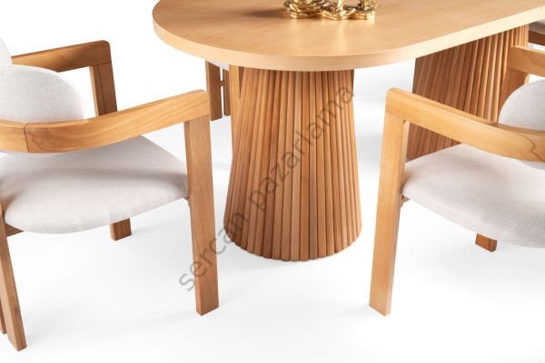 7136-2025 - Pelit Masa Sandalye Takımı - Kayın/Naturel