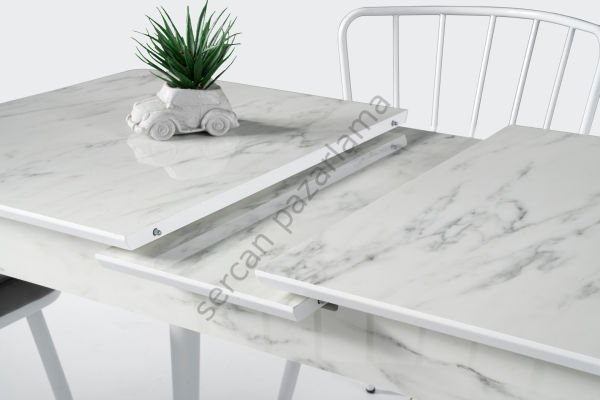 1273 - Melisa Masa 60x100 - HighGloss Marmo/Beyaz