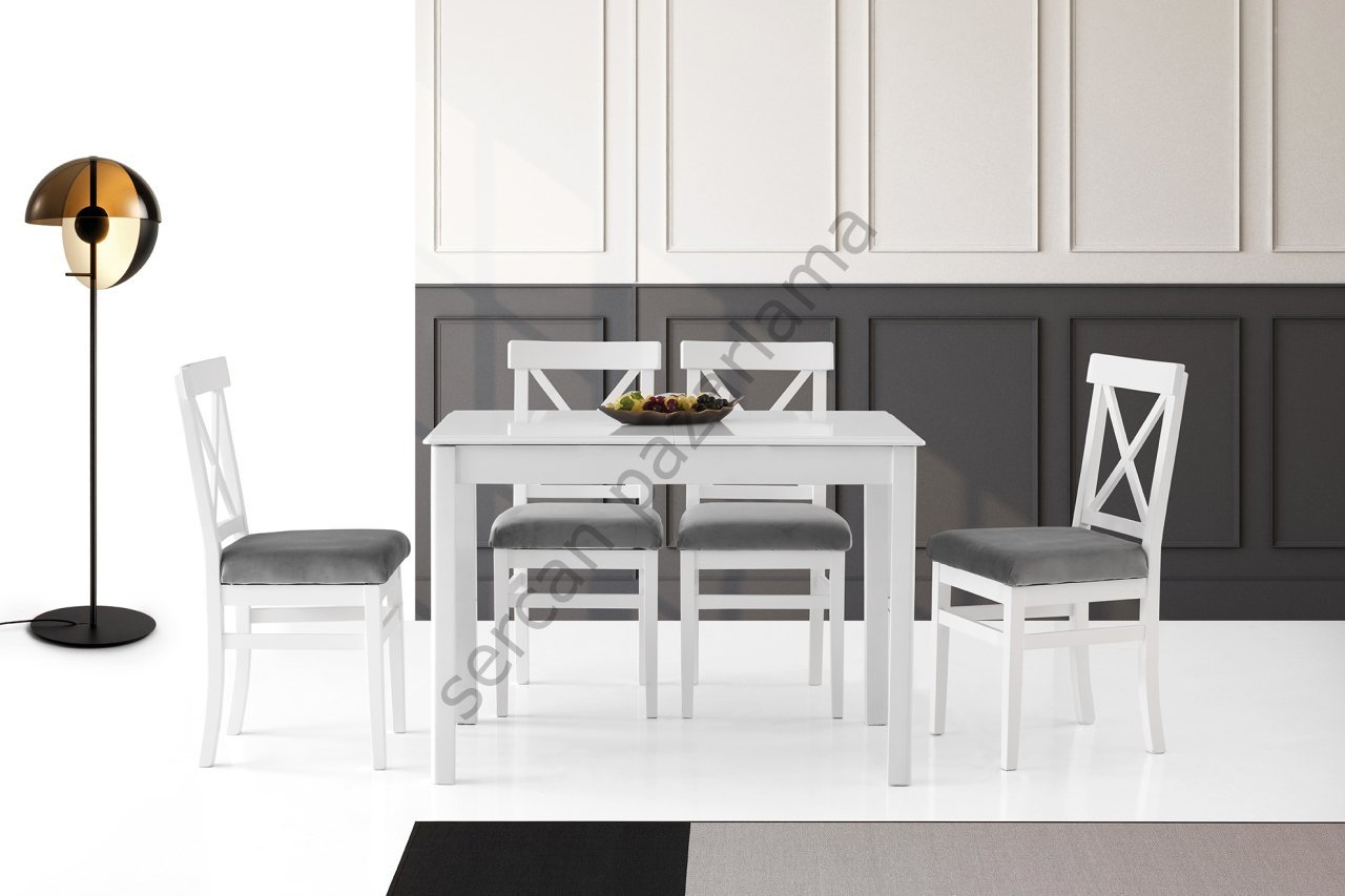 1353-2051 - Verona Masa Sandalye Takımı - Beyaz