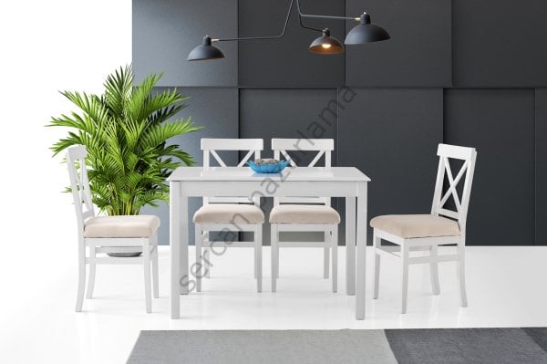 1353-2050 - Verona Masa Sandalye Takımı - Beyaz