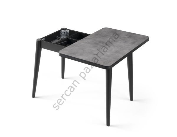 1335 - Rüya Masa 60x100 - Gri/Siyah