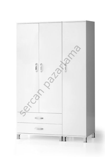 3221-3231 - Buket Üç Kapaklı Dolap - Beyaz