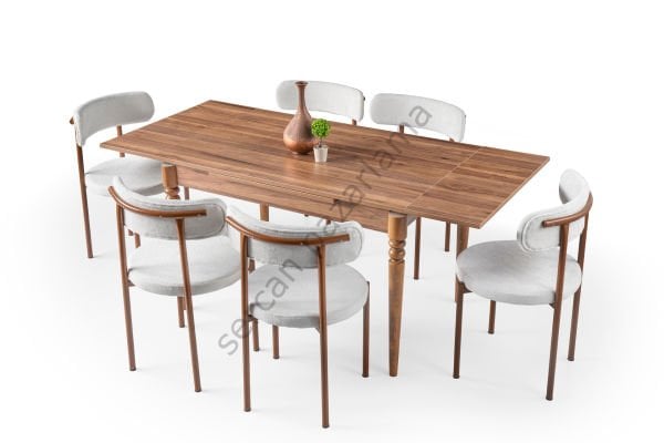 1172-2326 - Didim Masa Sandalye Takımı - Ceviz