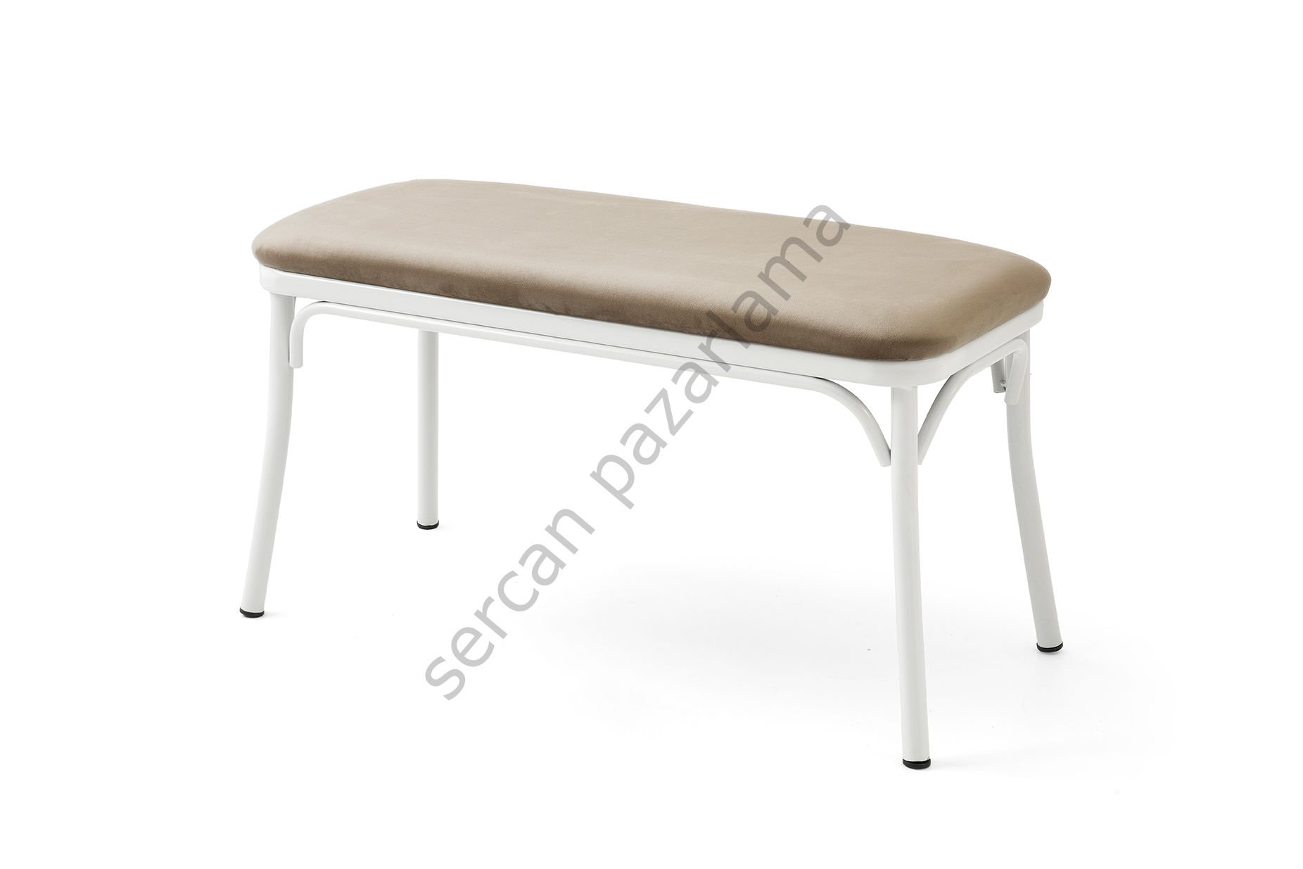 7537 - Atlas Bench 92 cm - Kahve/Beyaz