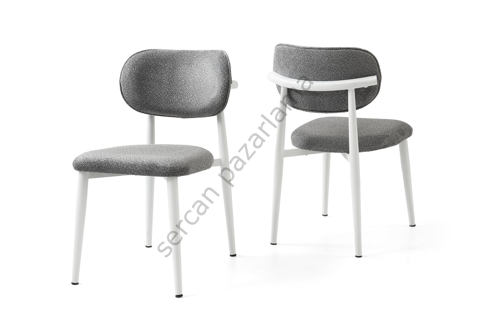 2441 - Belis Sandalye - Beyaz/Gri
