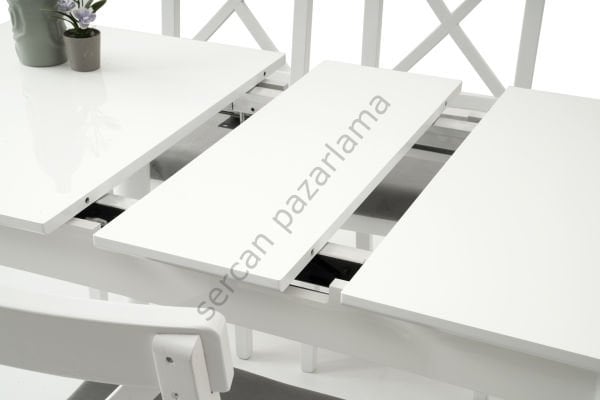 1257-2051 - Damla Masa Sandalye Takımı - Beyaz