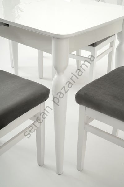 1257-2051 - Damla Masa Sandalye Takımı - Beyaz