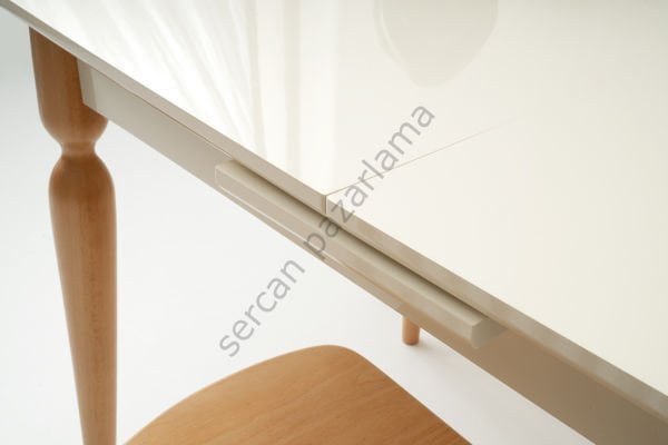 1258-2056 - Damla Masa Sandalye Takımı - Ekru/Naturel