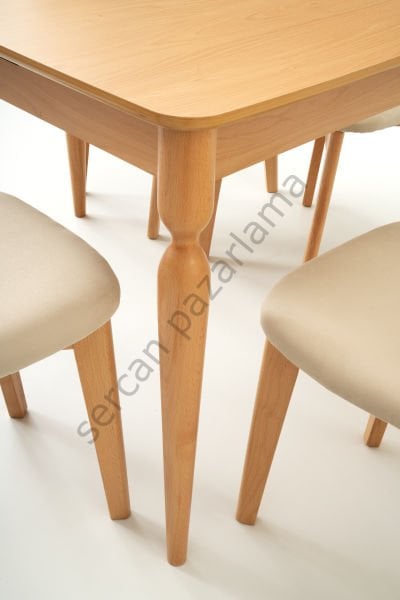 1259-2031 - Damla Masa Sandalye Takımı - Kayın/Naturel