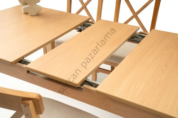 1264-2052 - Paris Masa Sandalye Takımı - Kayın/Naturel