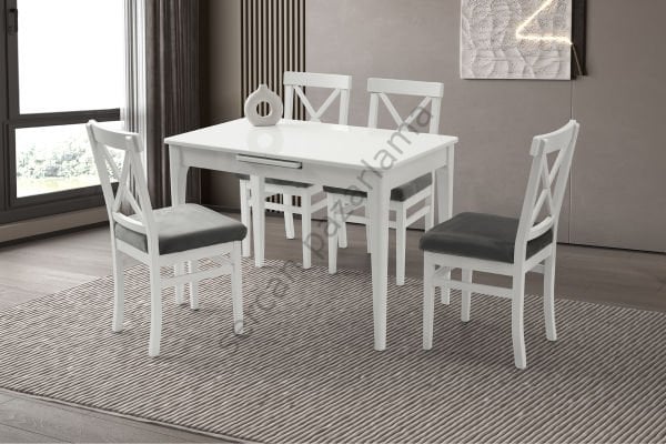 1267-2051 - Göksu Masa Sandalye Takımı - Beyaz