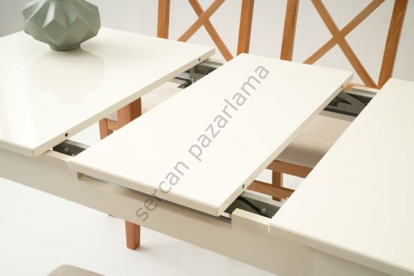 1268-2052 - Göksu Masa Sandalye Takımı - Ekru/Naturel