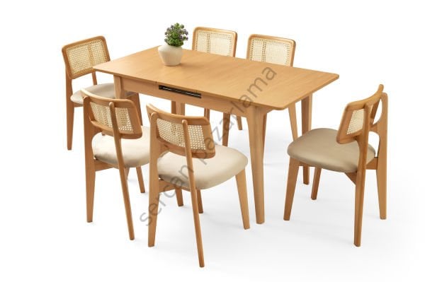 1269-2031 - Göksu Masa Sandalye Takımı - Kayın/Naturel