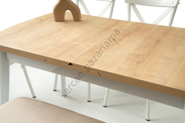 1318-7537-2353 - Kelebek Masa Sandalye Takımı - Meşe/Beyaz