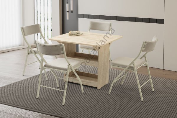 1323-2347 - İzmir Klasik Masa Sandalye Takımı - Traverten