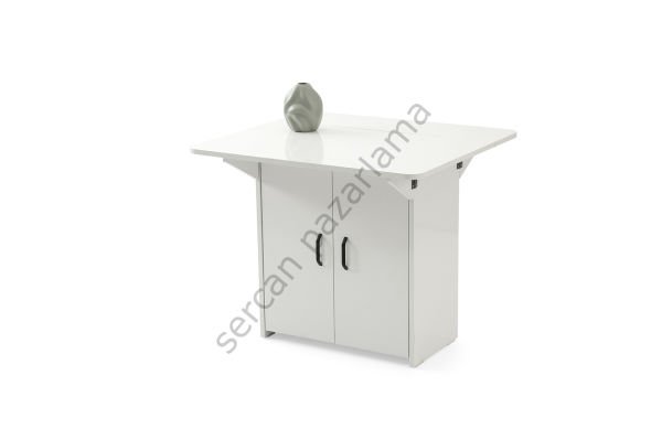 1326-2341 - İzmir Dolaplı Masa Sandalye Takımı - Beyaz