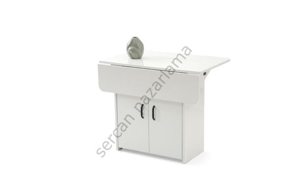 1326-2341 - İzmir Dolaplı Masa Sandalye Takımı - Beyaz