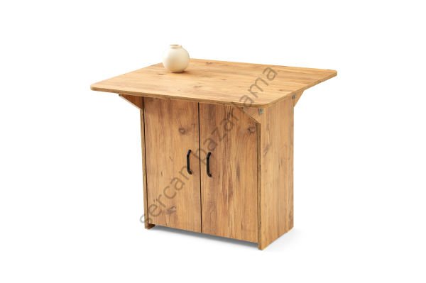 1327-2346 - İzmir Dolaplı Masa Sandalye Takımı - Çam