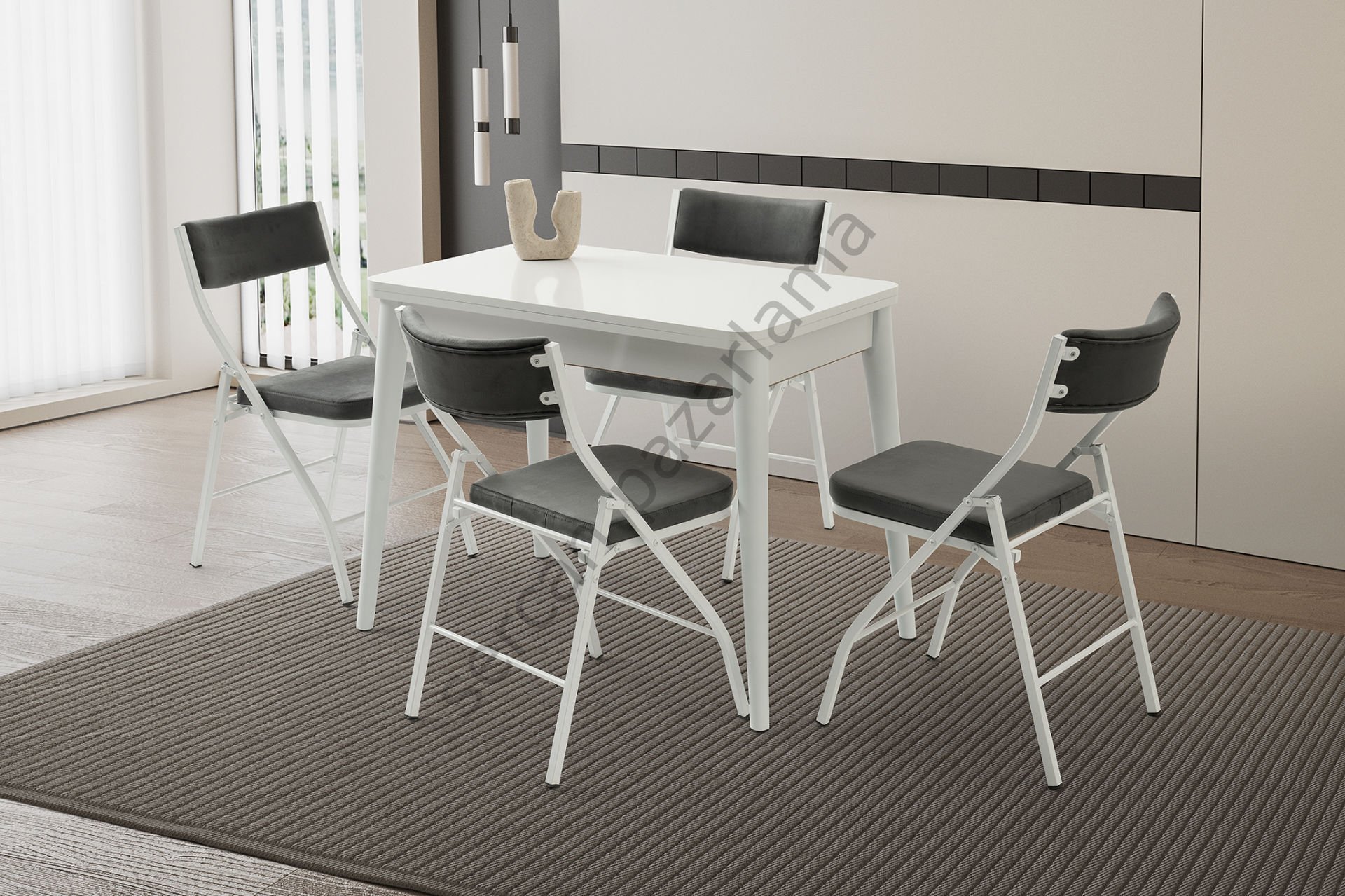 1331-2341 - Rüya Masa Sandalye Takımı - Beyaz
