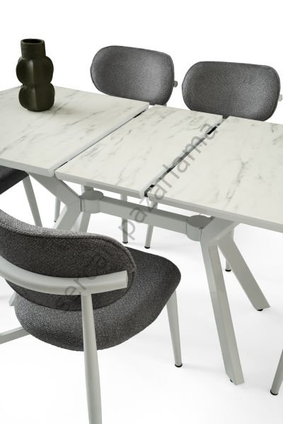 1343 - Venedik Masa 80x130 - Marmo/Beyaz