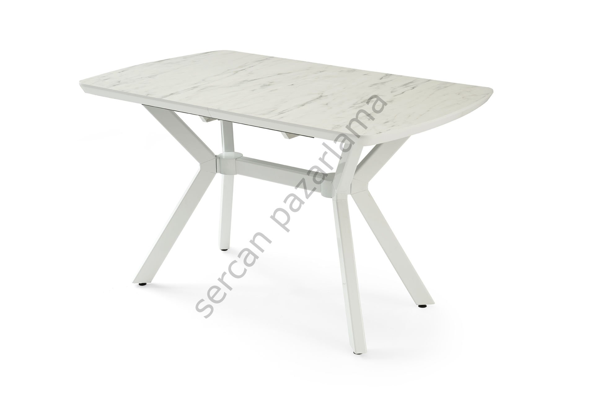 1343 - Venedik Masa 80x130 - Marmo/Beyaz