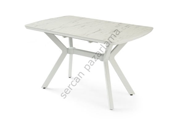 1343 - Venedik Masa 80x130 - Marmo/Beyaz