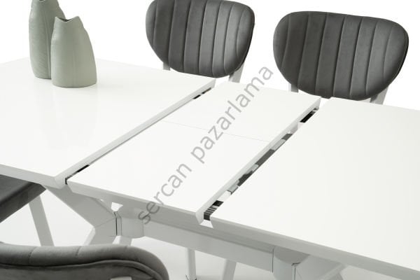 1344 - Venedik Masa 80x130 - Beyaz