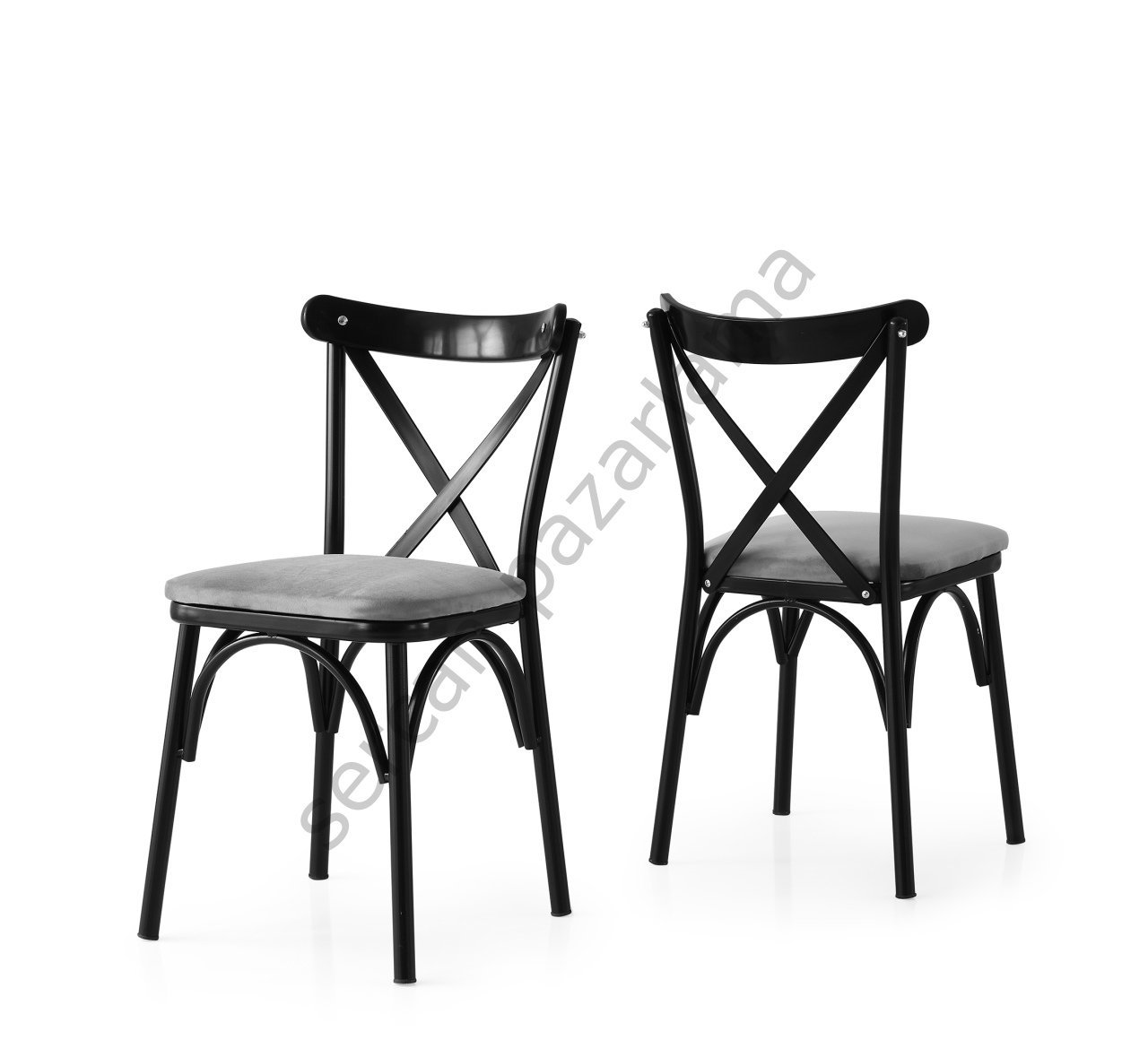 2352 - Bahar Sandalye - Siyah/Gri