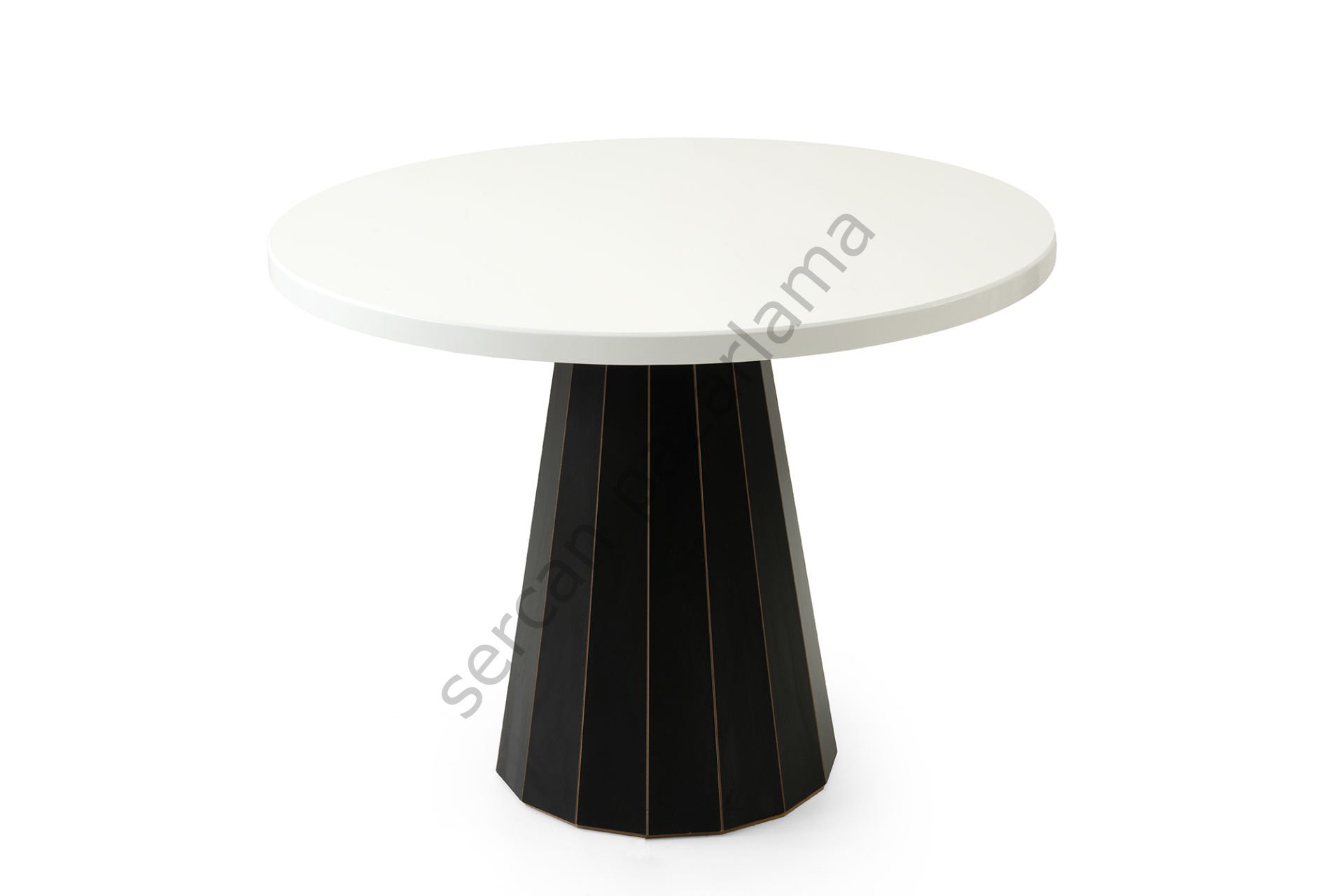 1382 - Bohem Masa Ø100 - Beyaz/Siyah