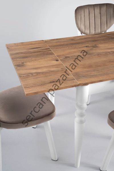 1174-2318 - Didim Masa Sandalye Takımı - Çam/Beyaz