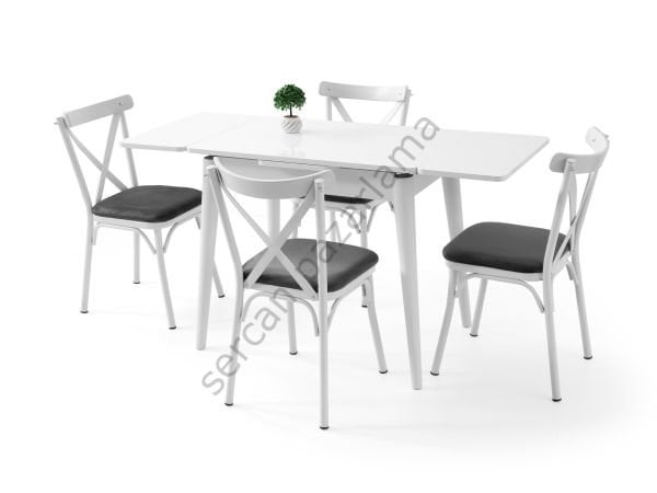 1562-2351 - Nilüfer Masa Sandalye Takımı - Beyaz