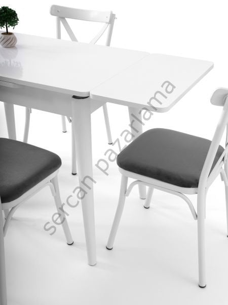 1562-2351 - Nilüfer Masa Sandalye Takımı - Beyaz