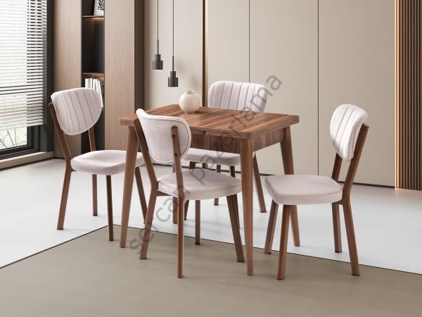 1563-2313 - Nilüfer Masa Sandalye Takımı - Ceviz