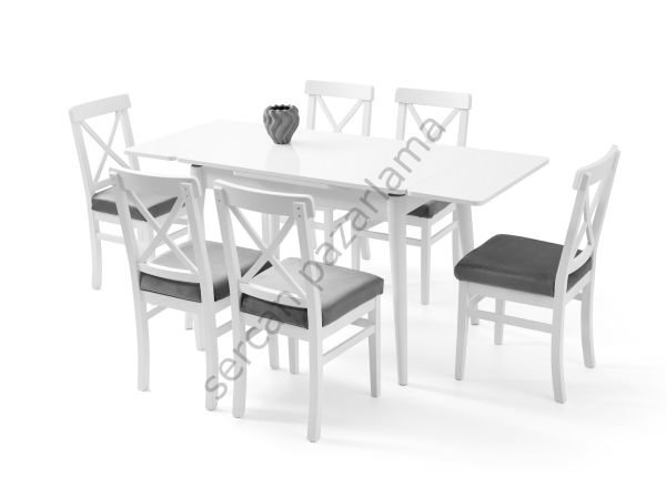1582-2051 - Ece Masa Sandalye Takımı - Beyaz