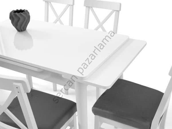 1582-2051 - Ece Masa Sandalye Takımı - Beyaz