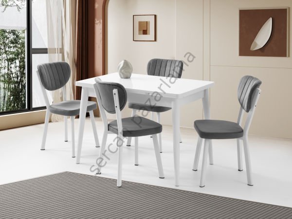 1582-2311 - Ece Masa Sandalye Takımı - Beyaz