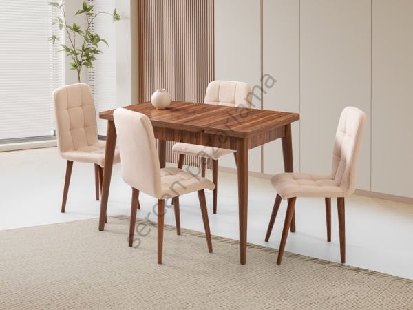 1583-2065 - Ece Masa Sandalye Takımı - Ceviz