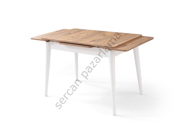 1584-7537-2353 - Ece Masa Sandalye Takımı - Çam/Beyaz