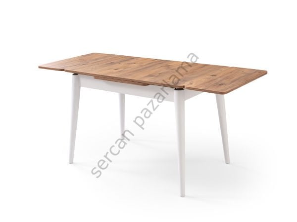 1584-7537-2353 - Ece Masa Sandalye Takımı - Çam/Beyaz