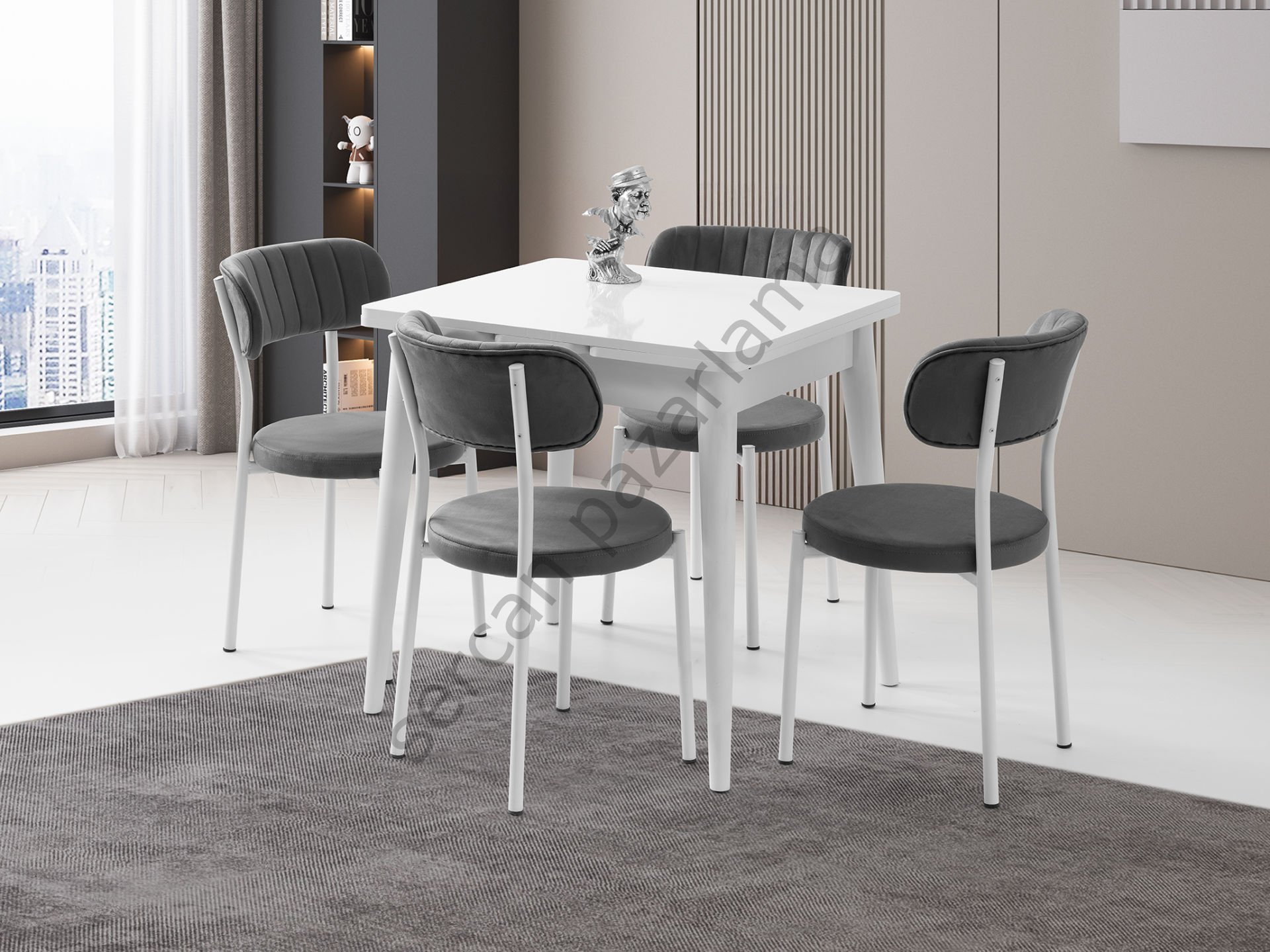 1572-2381 - Rüzgar Masa Sandalye Takımı - Beyaz